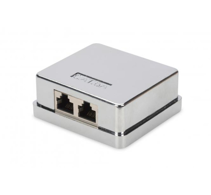DIGITUS SCS Настінна розетка DIGITUS CАТ 6A STP 2xRJ45, 8P8C, для зовнішньої проводки