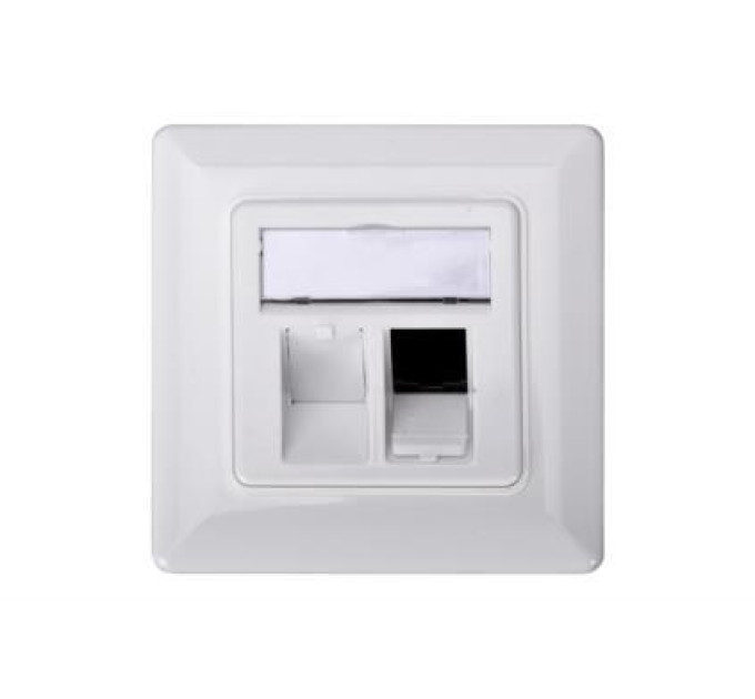 DIGITUS SCS Лицьова панель DIGITUS 2х Keystone 80x80 з заземленням