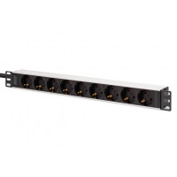 Пристрій розподілу електроживлення DIGITUS 1U, 9xSchuko, 16A, 250V, вилка C20