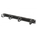 DIGITUS SCS Кабельний організатор DIGITUS 19" 1U, 4xRings 44x60mm, brush, RAL 9005