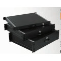 Mirsan Ящик для документів MIRSAN 19", 4U, з висувною шухлядою, шо замикається, чорний