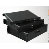 Ящик для документів MIRSAN 19", 4U, з висувною шухлядою, шо замикається, чорний