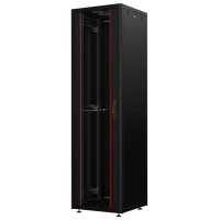 Шафа MIRSAN 19", 22U, GTN SERVER, склянні двері, 600x800 мм, максимально 1000 кг, чорна