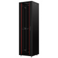 Mirsan Шафа MIRSAN 19", 26U, GTN SERVER, склянні двері, 600x1000 мм, максимально 1000 кг, чорна