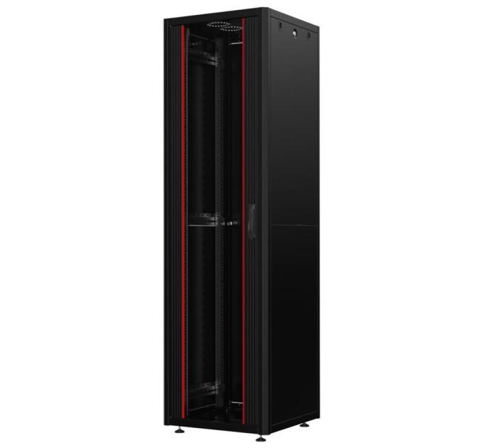 Mirsan Шафа MIRSAN 19", 42U, GTN SERVER, склянні двері, 800x800 мм, максимально 1000 кг, чорна