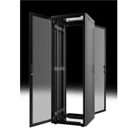 Шафа MIRSAN 19", 42U, GTN, перфоровані двері, 800x800 мм, максимально 1000 кг, чорна