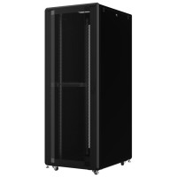 Шафа MIRSAN 19", 46U, GTS, перфорація 63%, 600x1200 мм, максимально 2000 кг, чорна