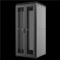 Mirsan Шафа MIRSAN 19", 36U, GTV, скляні двері, 800x1000 мм, максимально 2000 кг, чорна