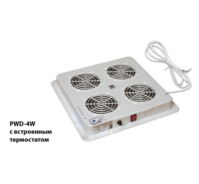 Zpas Блок вентиляторів покрівлі ZPAS PWD-4W, DP200A, з терморегулятором, 230В, сірий