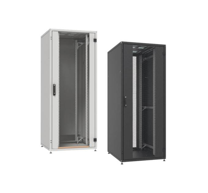 Zpas Шафа ZPAS 19", 24U, SZB IT, передні скляні двері, 600x800 мм, максимально 1000кг, чорна