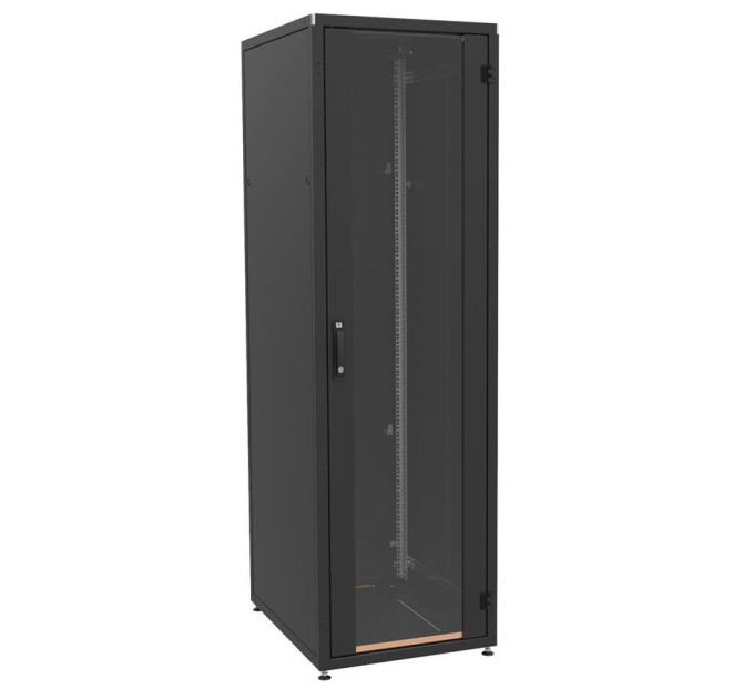 Zpas Шафа ZPAS 19", 42U, SZB IT, передні скляні двері, 600x1000 мм, максимально 1500кг, чорна