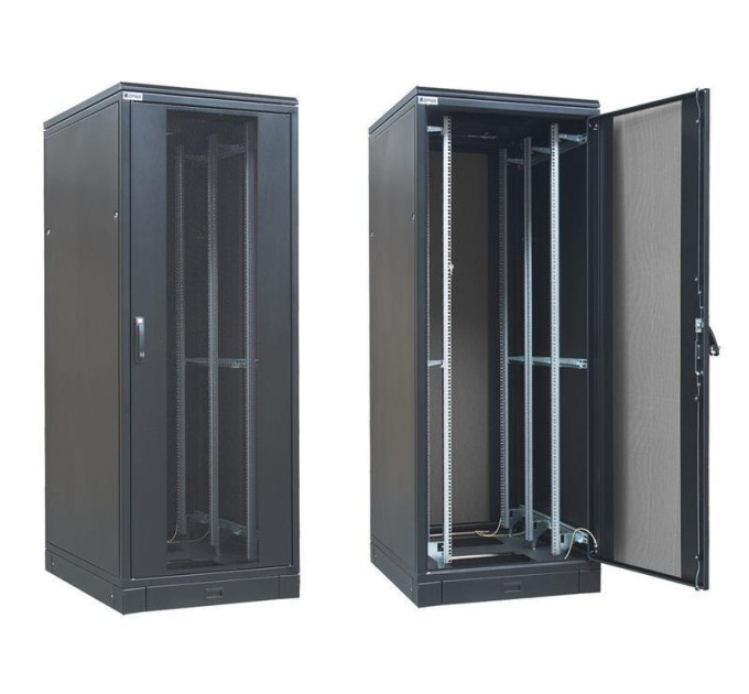 Zpas Шафа ZPAS 19", 42U, SZB IT, передні скляні двері, 800x1000 мм, максимально 1500кг, чорна