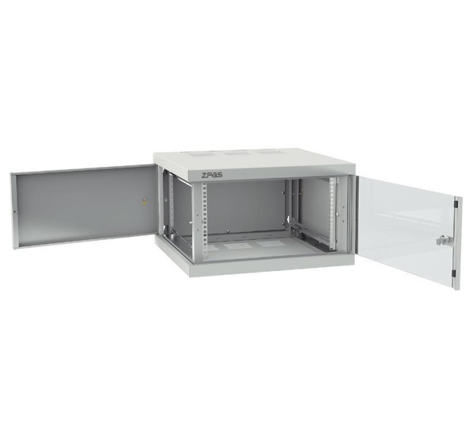 Zpas Шафа  ZPAS 19", 10U, Z-BOX, з змінними бічними стінками, 600х600 мм, максимально 100кг, сіра