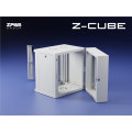 Zpas Шафа ZPAS 19", 18U, Z-CUBE, змінні бічні стінки, скляні двері, 600x600 мм, максимально 60 кг, сіра