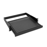 Полиця ZPAS 19", 2U, висувна, глибина 455 мм, чорна