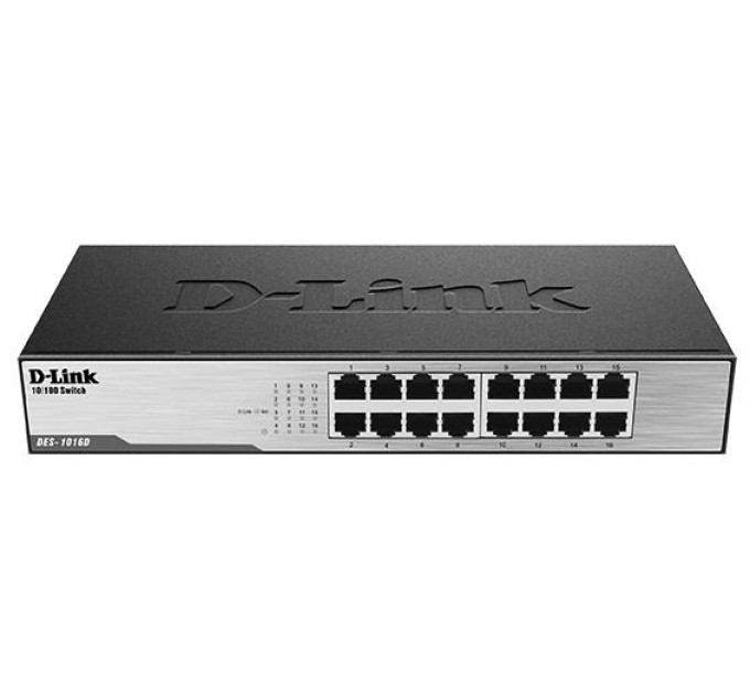 DLINK Комутатор D-Link DES-1016D 16xFE, Некерований