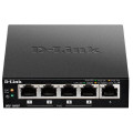 DLINK Комутатор D-Link DGS-1005P 5xGE (4xPoE, 1xUplink), 60W