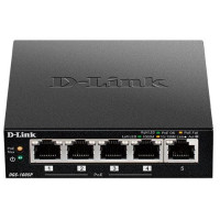Комутатор D-Link DGS-1005P 5xGE (4xPoE, 1xUplink), 60W