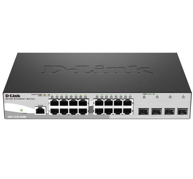 DLINK Комутатор D-Link DGS-1210-20/ME рев B, 16xGE, 4xSFP, L2