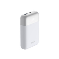Акумулятор портативний літій-іонний Power Bank D-Link 10000мА*год 18Вт 1xUSB-A, 1xUSB-C, білий