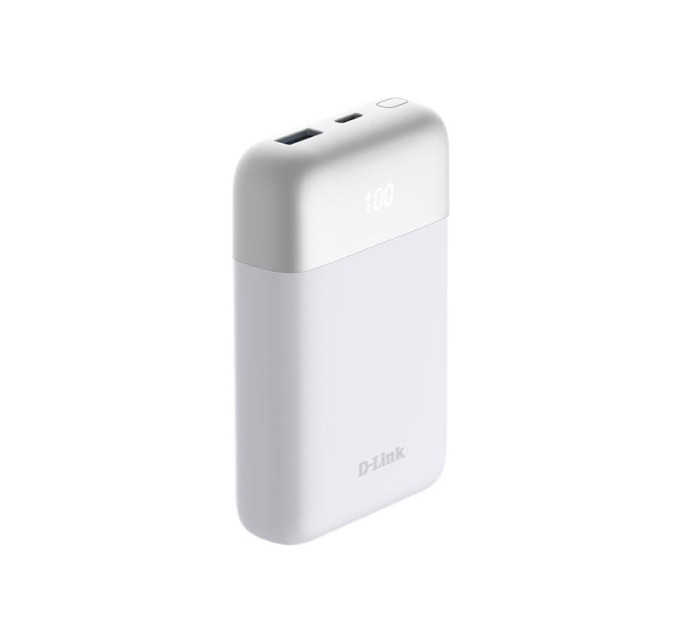 DLINK Акумулятор портативний літій-іонний Power Bank D-Link 10000мА*год 18Вт 1xUSB-A, 1xUSB-C, білий