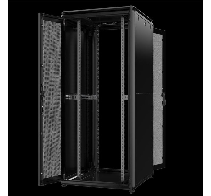 Mirsan Шафа MIRSAN 19", 32U, GTV, перфорація 63%, 600x600 мм, максимально 2000 кг, чорна