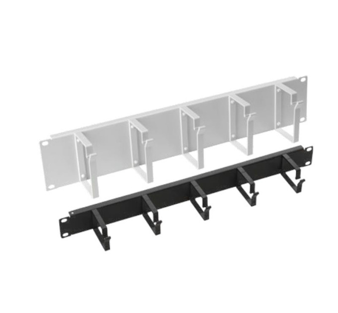 Mirsan Кабельний організатор MIRSAN 19", 1U, 5 кілець, чорний