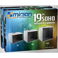 Шафа MIRSAN 19", 9U, SOHO, 535x300 мм, максимально 30 кг, чорна