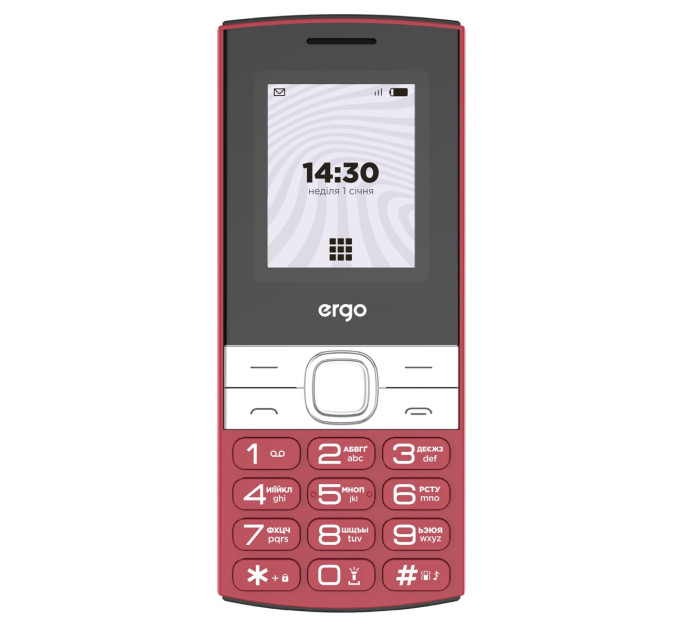 Ergo Мобiльний телефон Ergo B185 Dual Sim Red