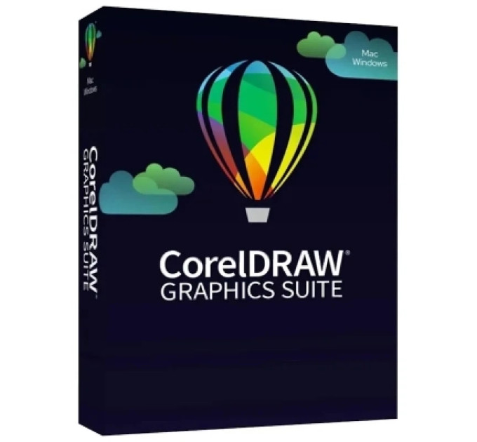 Corel Програмна продукція в електронному  вигляді CorelDRAW Graphics Suite 2026 Business Perpetual License (incl. 1 Yr CorelSure Maintenance)(1-4) EN/TR Windows/Mac
