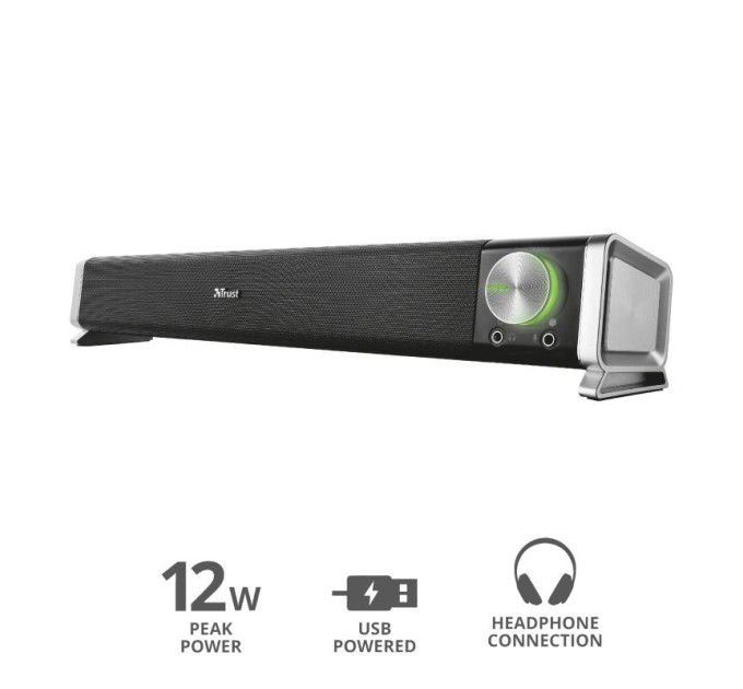Trust Peripherals Акустична система Trust Asto Саундбар, USB/AUX, чорний