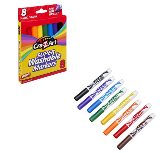 Cra-Z-Art Маркери легкозмивні Cra-Z-Art Super Washable, 8шт