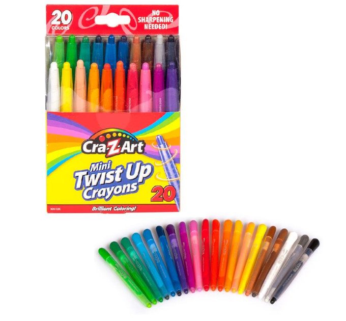 Cra-Z-Art Кольорові олівці Cra-Z-Art Mini Twist Up, 20шт