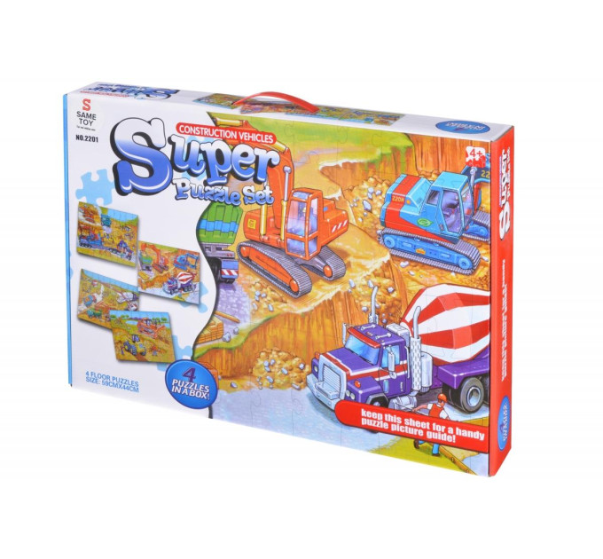 Same Toy Пазл Same Toy Будівельна техніка 218ел, 4шт