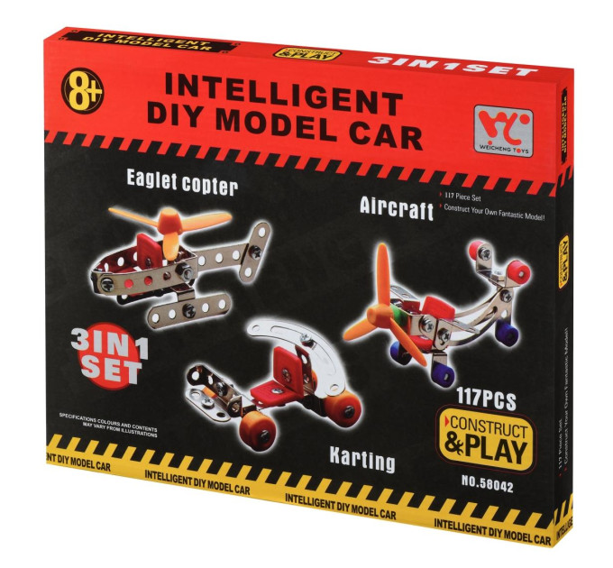 Same Toy Конструктор металевий Same Toy Inteligent DIY Model Car 3в1 117ел