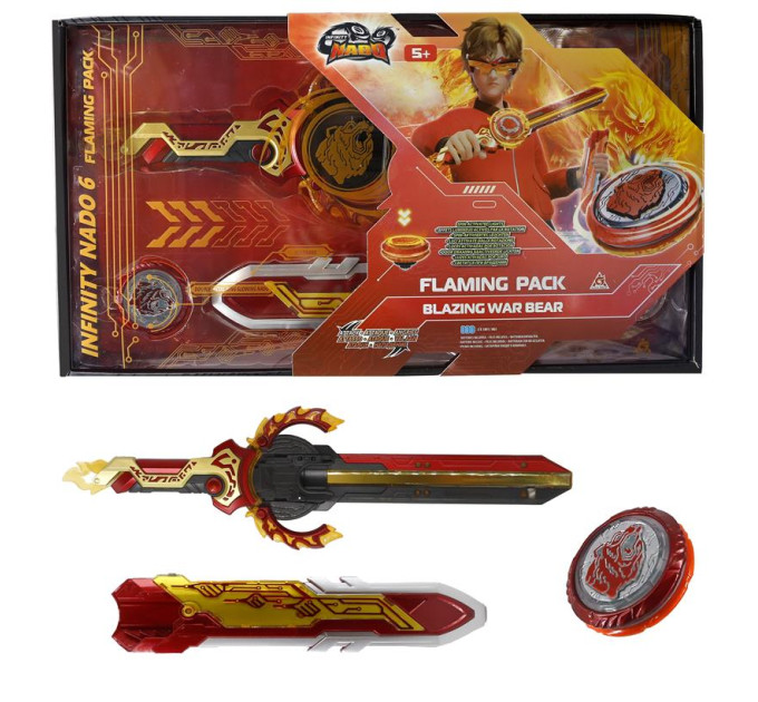 Infinity Nado Дзиґа Infinity Nado VI Flaming Pack Палаючий Бойовий Ведмідь (Blazing War Bear)