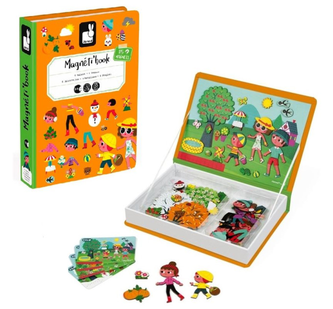 Janod Магнітна книга Janod 4 сезони 115ел