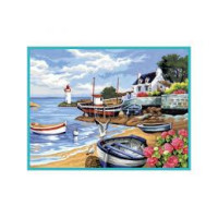 Набір для творчості Sequin Art Painting by numbers Senior Рибальське селище 39*30см
