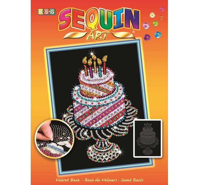 Sequin Art Набір для творчості Sequin Art Orange Святковий торт 25*34см