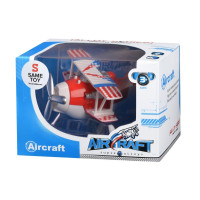 Літак металевий інерційний Same Toy Aircraft світло, музика, червоний