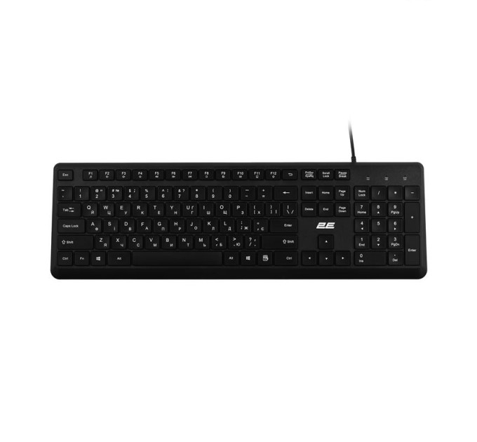 2E PC Accessories Клавіатура мембранна 2E KS405 104key, USB-A, EN/UK, чорний