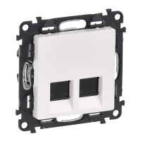Розетка подвійна RJ45 кат. 5е UTP Legrand Valena LIFE, білий