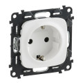 Legrand Furniture Розетка зі шторками Schuko Legrand Valena ALLURE, 16А, 250V, автоматичні клеми, білий