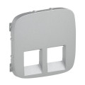 Legrand Furniture Лицьова панель подвійної розетки RJ11/RJ45 Legrand Valena ALLURE, IN*MATIC, алюміній