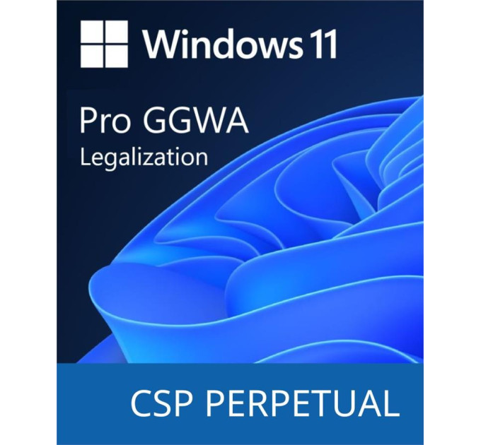 Microsoft CSP Perpetual Програмний продукт Microsoft Windows GGWA - Windows 11 Pro - Legalization Get Genuine