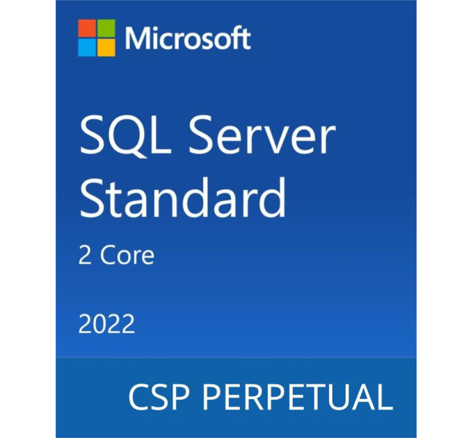Microsoft CSP Perpetual Програмний продукт Microsoft SQL Server 2022 Standard Core - 2 Core License Pack