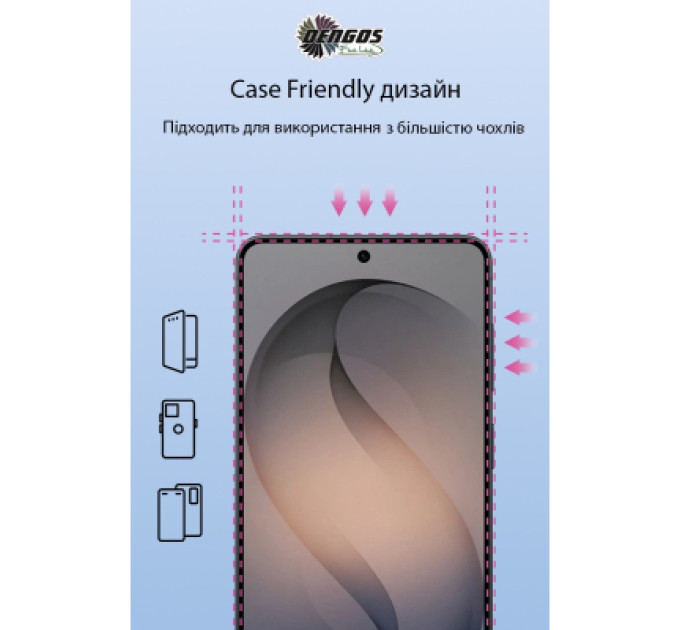 Dengos Скло захисне Dengos Full Glue Samsung Galaxy S26 Plus Black (TGFG-443)