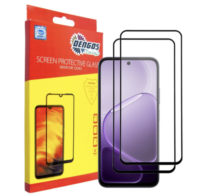 Dengos Скло захисне Dengos OPPO A6x 4G / A6k 4G / A6 4G Black 2 pcs (DG-TG2P-95)