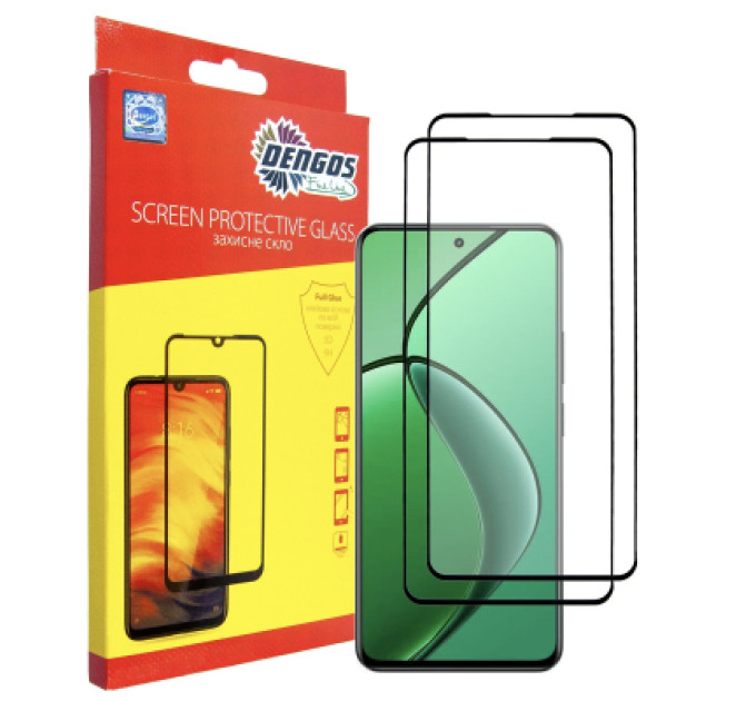 Dengos Скло захисне Dengos Realme 12 4G Black 2 pcs (DG-TG2P-89)