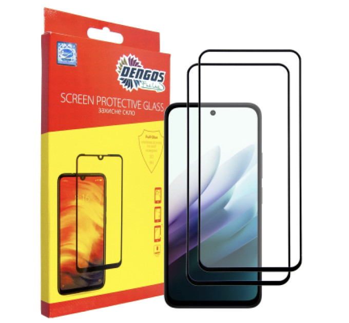 Dengos Скло захисне Dengos Xiaomi Redmi 15 4G Black 2 pcs (DG-TG2P-90)